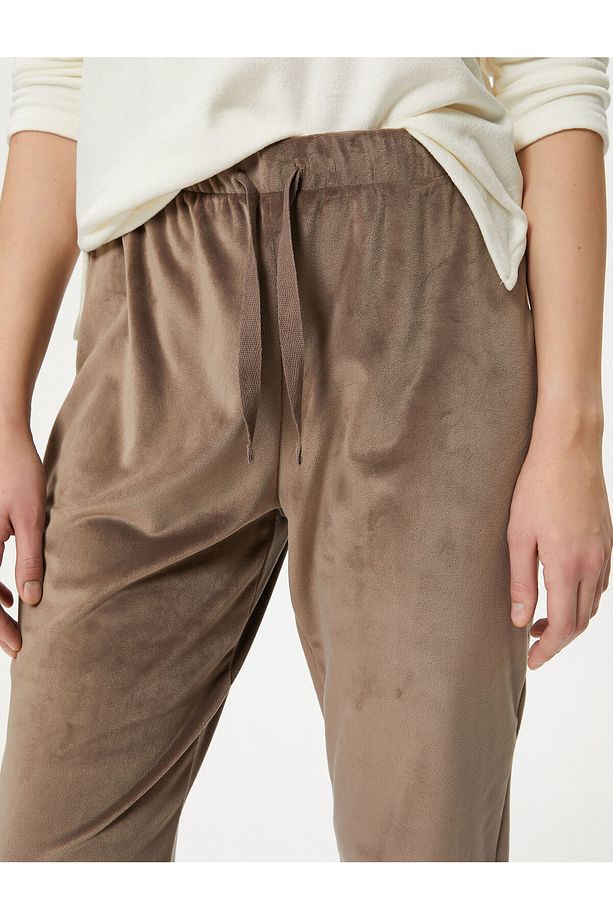 Polar Pijama Altı Jogger Yumuşak Dokulu - 5