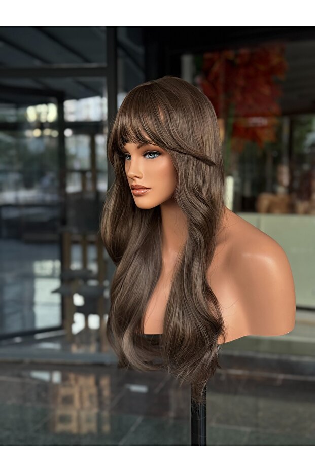 Kumral Perçemli Maşa Dalgalı Peruk - 2