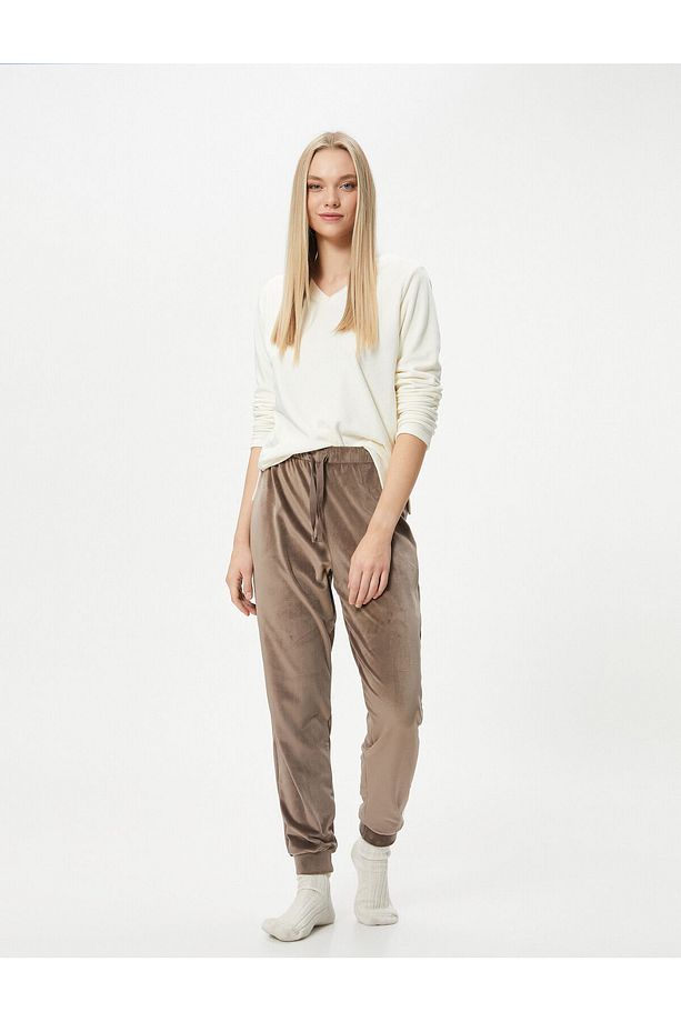 Polar Pijama Altı Jogger Yumuşak Dokulu - 2