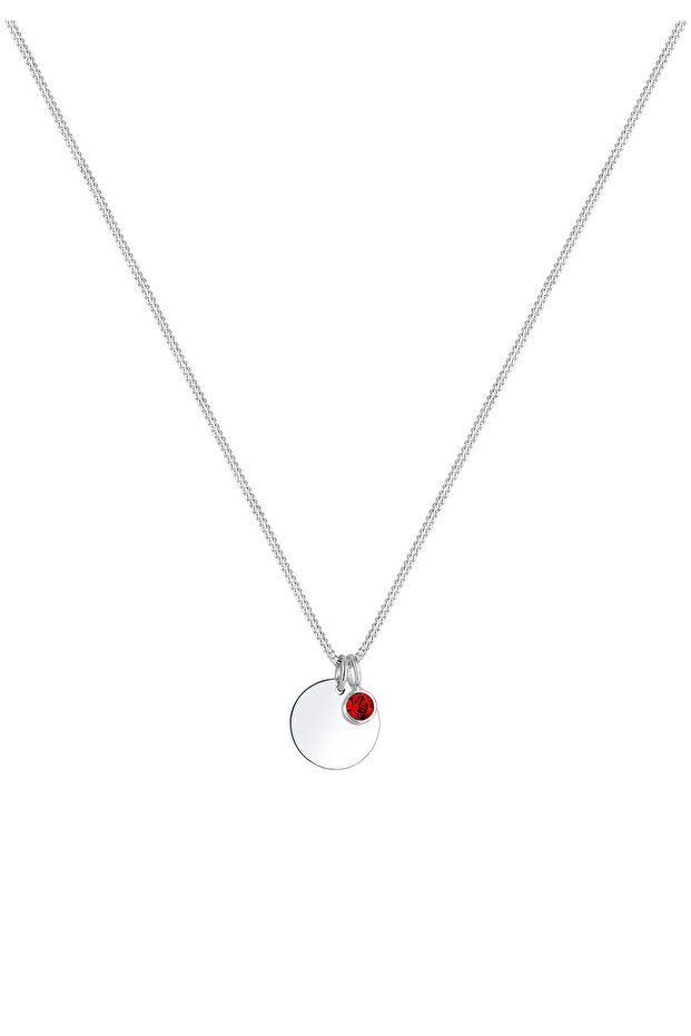 Dámský náhrdelník s krevními destičkami, přívěsek s krystalem a kamenem pro narození, duben, ze sterlingového stříbra 925 - 2