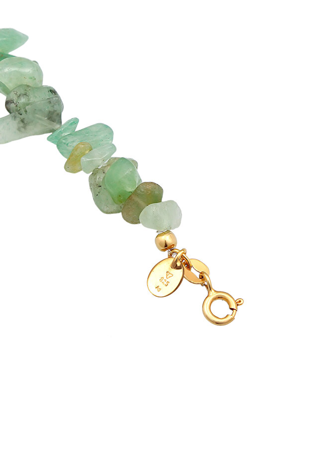 Náhrdelník PREMIUM Dámský náhrdelník Choker Nadčasový trend s avanturínem v ryzosti 925 - 4