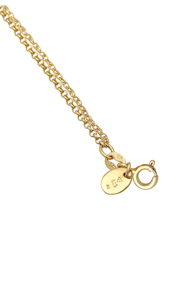 Dámský náhrdelník s přívěskem Slunce a Měsíc s hadem a měsíčním kamenem ze stříbra 925, pozlacený - 5