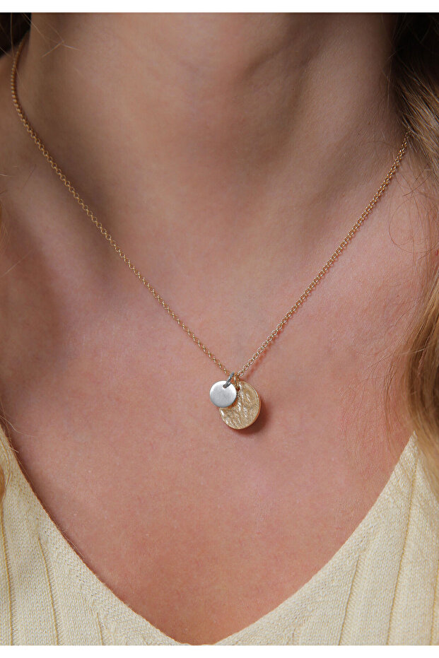 Dámský náhrdelník s mincemi a geometrickým vzhledem ze sterlingového stříbra 925 - 6