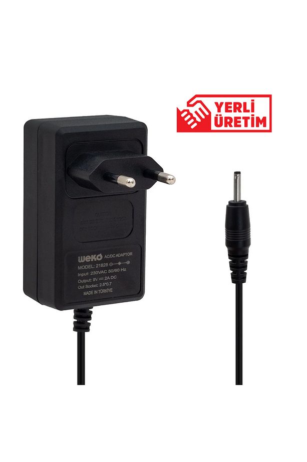 Weko 9 Volt - 2 Amper Ince 2.5*0.7 Uç Yerli Üretim Tablet Pc Adaptörü - 1