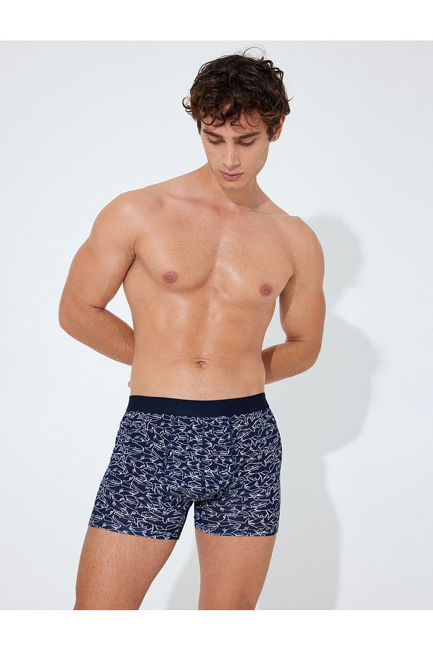 3'lü Boxer Seti Desenli ve Basic Pamuklu - 2