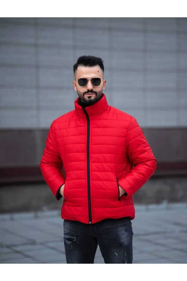 Honormen New Season Men's Black Puffer Lined Coat Jacket