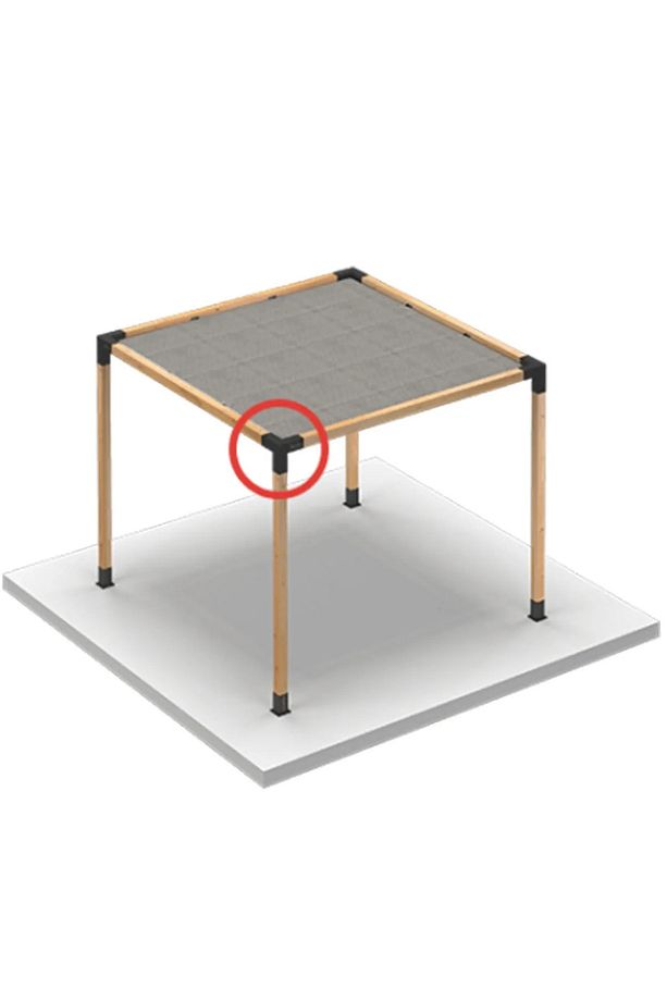 9 X 9 Ahşap Kirişler Için Triflex 3 Kollu Pergola Köşe Kiriş Braketi - 4