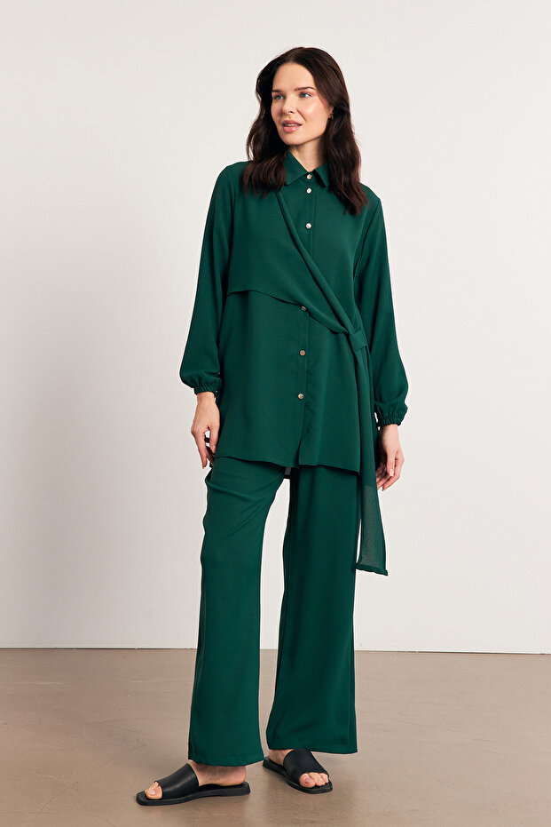 طقم تونيك وبنطلون زمرد بيرلا - 2