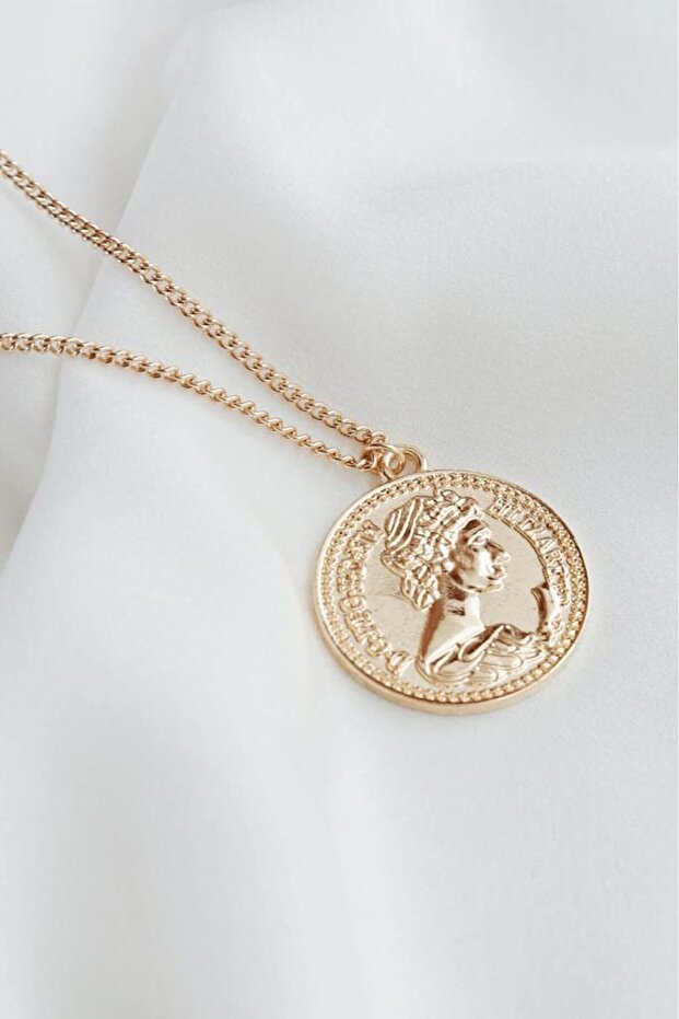 Mera Altın Madalyon Kolye - 3