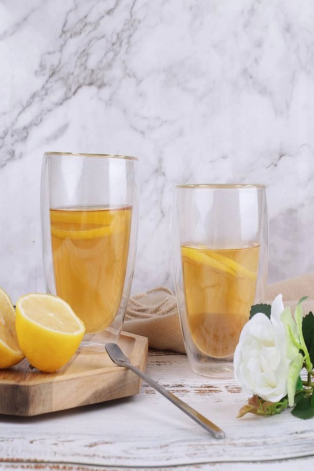 6'Lı Çift Cidarlı Bardak 300 ml Ev Ofis Çay Fincanı Kahve Sunum - 5