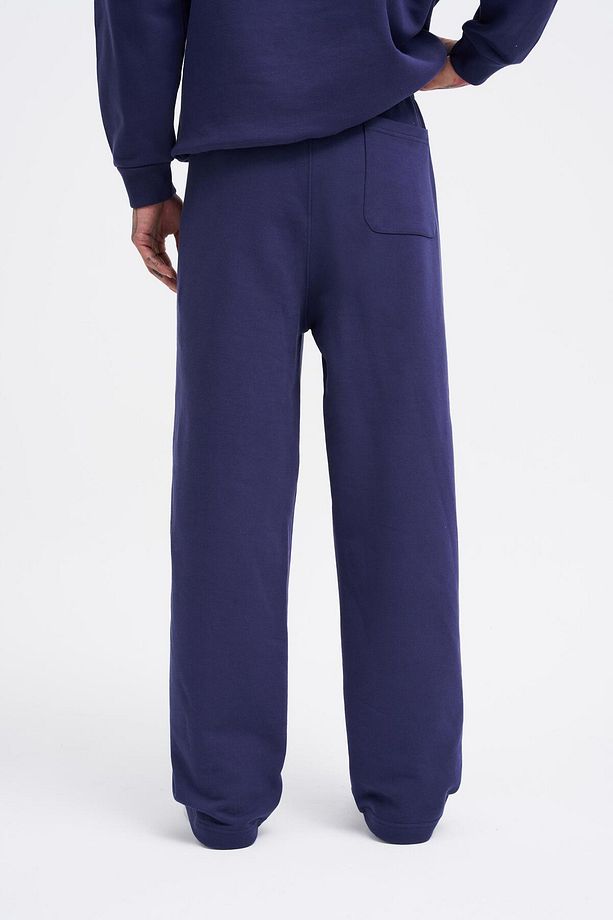 Erkek Basic Diagonal Baggy Lacivert Eşofman Altı - 5