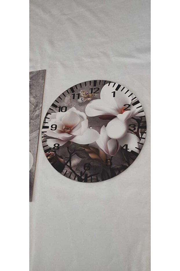 Parçalı Ahşap Duvar Tablo 5 Parça Set Ve Saatli - 3