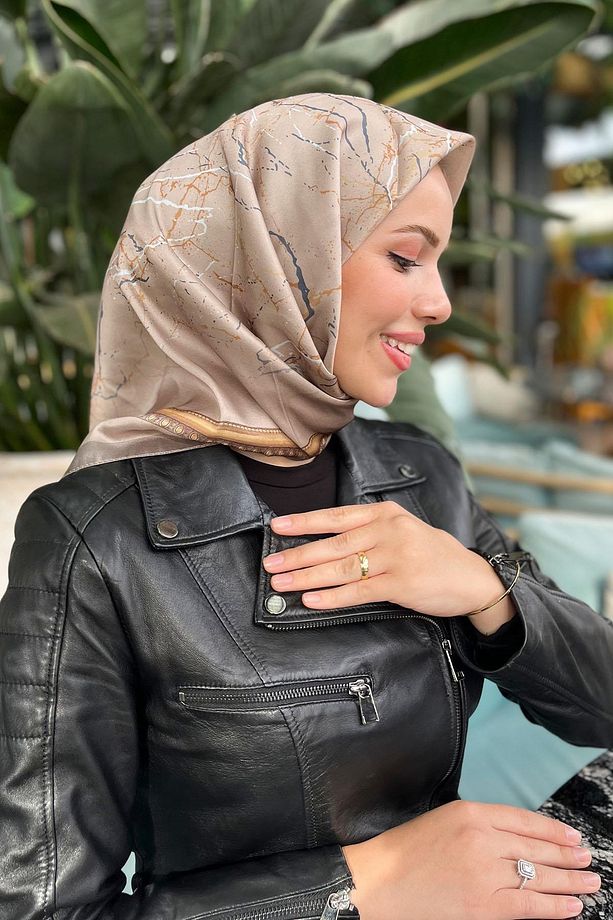 Kristal Eşarp - Mermer Desen - Ske1578-06 - 2