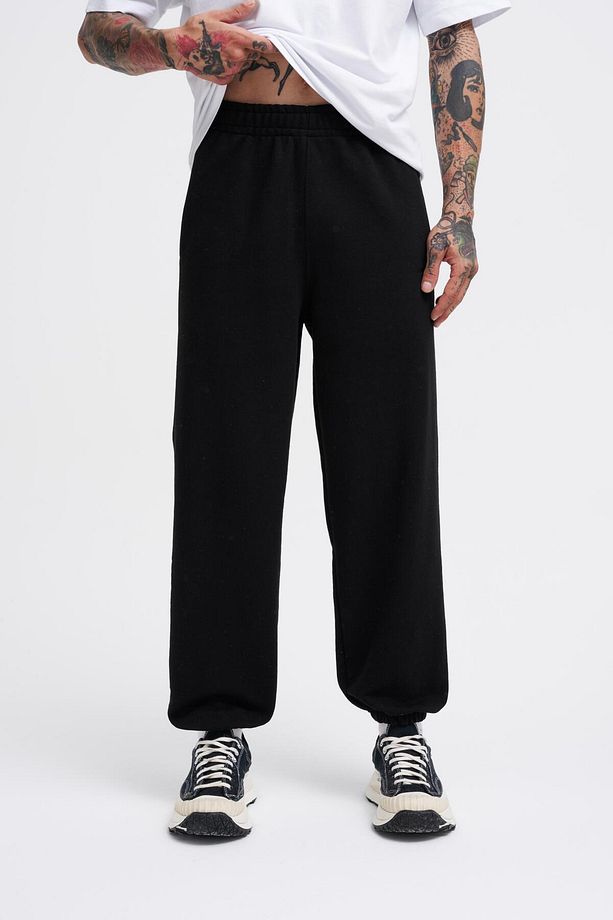 Erkek Basic Diagornel Jogger Siyah Eşofman Altı - 1