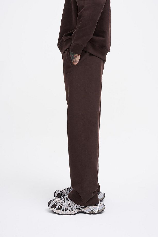 Erkek Basic Diagonal Baggy Kahverengş Eşofman Altı - 3