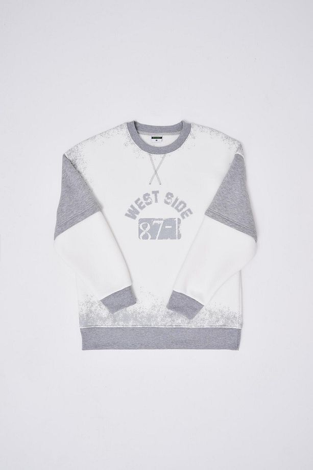 Erkek Double Layer Ekru Sweatshirt - 7