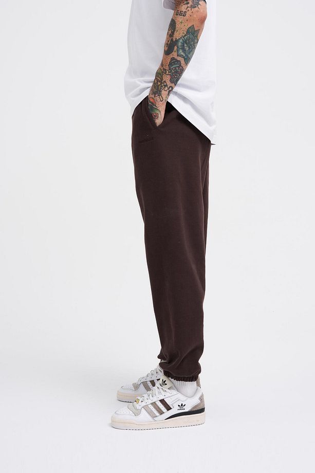 Erkek Basic Diagornel Jogger Kahverengi Eşofman Altı - 3