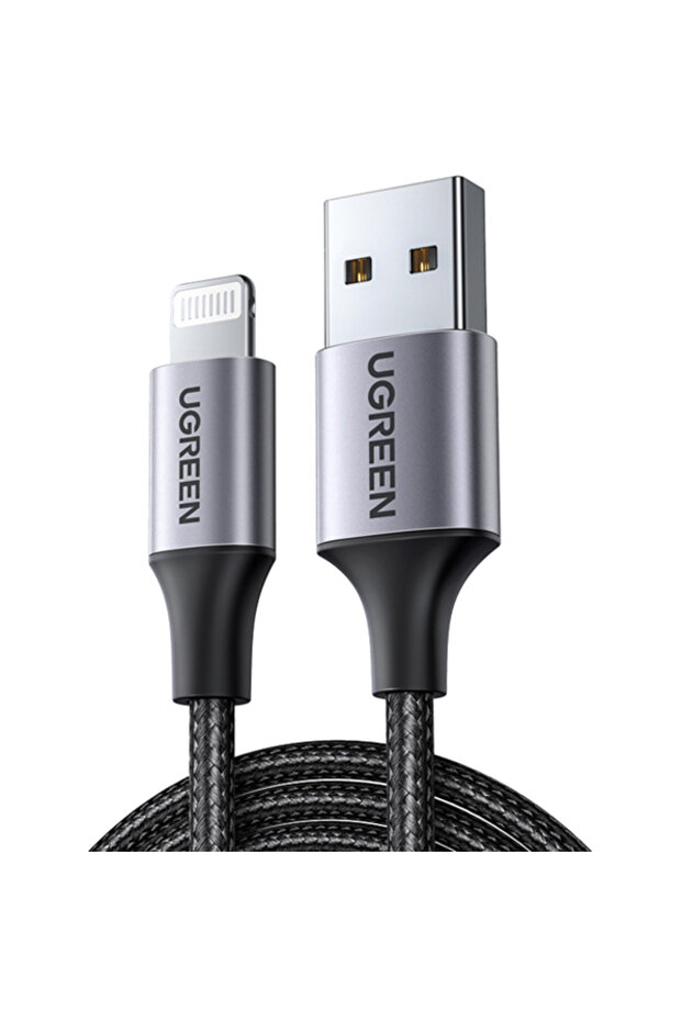 USB-A to Lightning MFI Cable Aluminum Case with Nylon Braided 2m