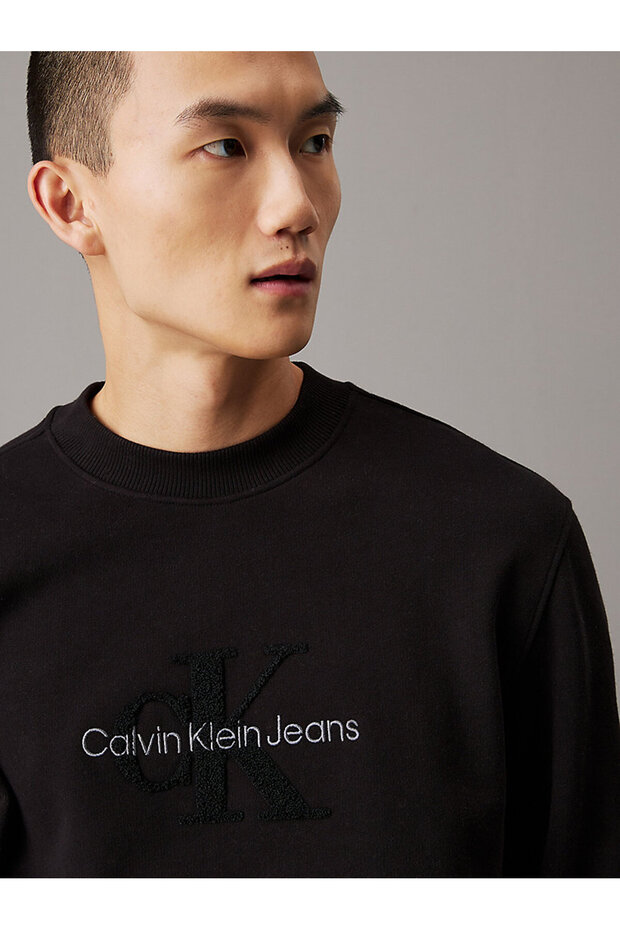 Erkek Chenille Monologo Sweatshirt - 3