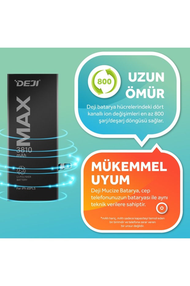 iPhone 6S Plus Batarya Mucize Batarya Deji 3810mAh - 2