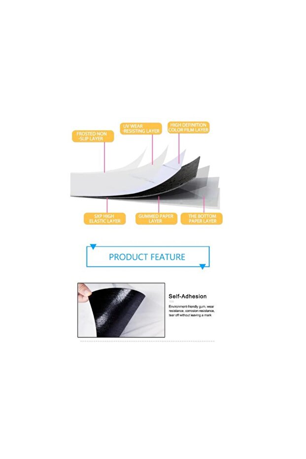 1m2 3 Adet 60X60cm Floor Yapışkanlı Zemin Kaplama Paneli Arkası Kauçuklu Pvc WC Paneli 6216 - 6