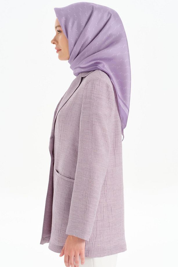 Tek Düğmeli Ceket - Lila - 5