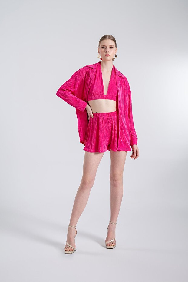 Comfy Oversize Gömlek Pembe - 7