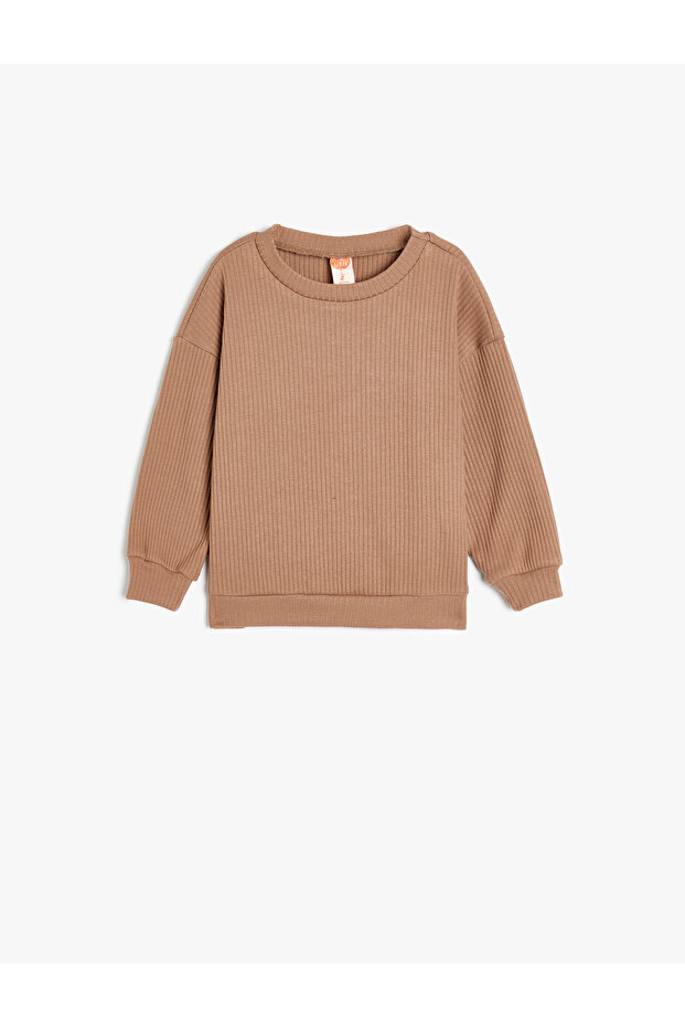 Basic Sweatshirt Crew Neck Long Sleeve Crew Neck