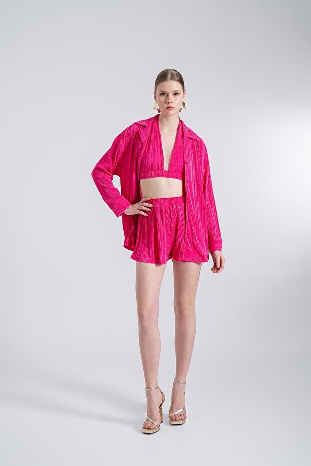 Comfy Oversize Gömlek Pembe - 1