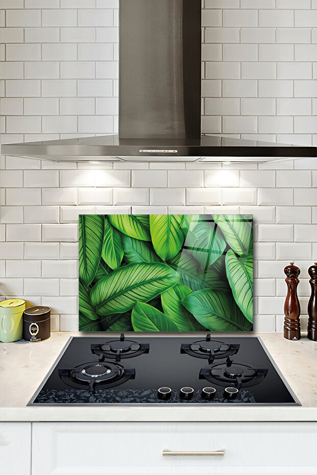 Glass Stove Back Protector | Leaf Festival | 40cm X 60cm