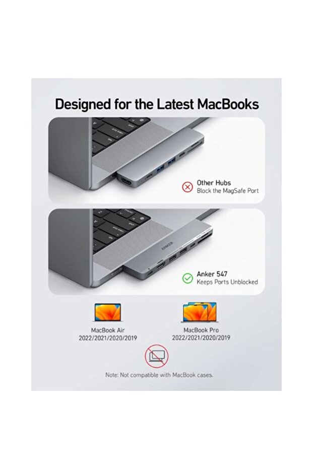 موزع USB C لأجهزة MacBook | محول USB C إلى C 7 في 2 | منفذ Thunderbolt 3 | توصيل طاقة 100 وات - 3