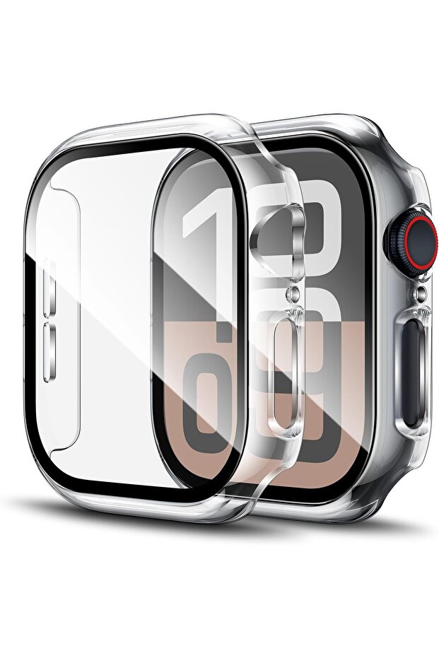 غطاء حماية، واقي شاشة متوافق مع Apple Watch Series 10/11 مقاس 42 ملم، شفاف