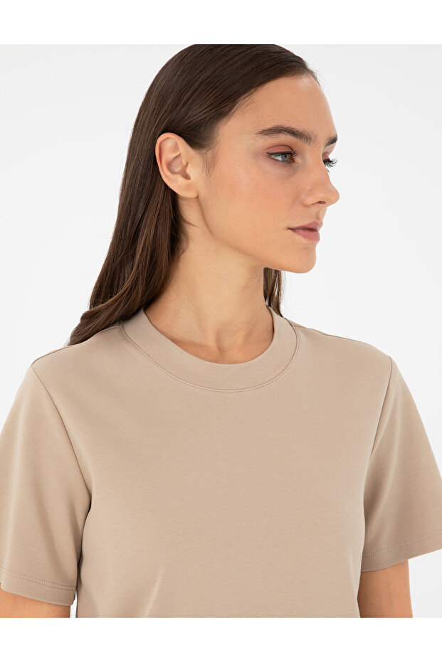 Bej Basic Tişört 50303243-VR011 - 2
