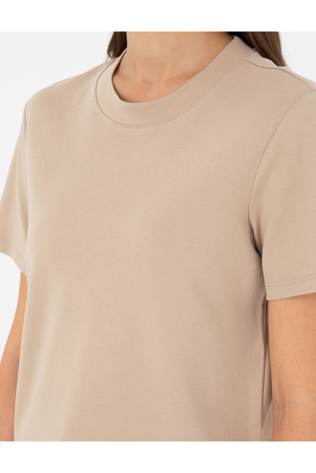 Bej Basic Tişört 50303243-VR011 - 7