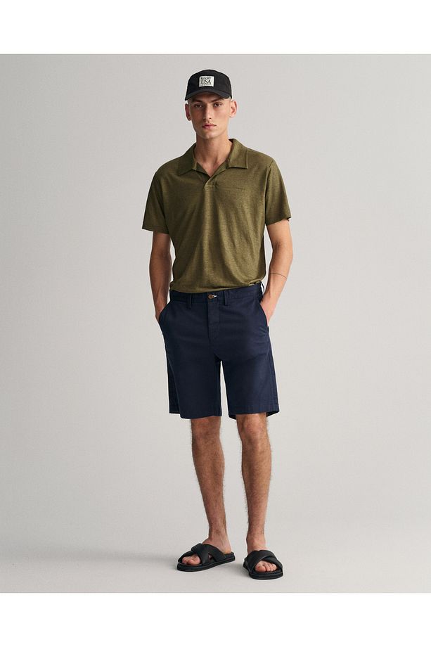 Erkek Lacivert Slim Fit Şort - 5