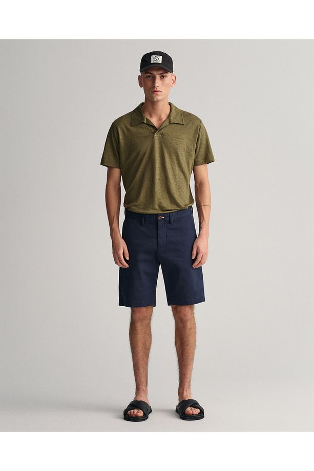 Erkek Lacivert Slim Fit Şort - 1