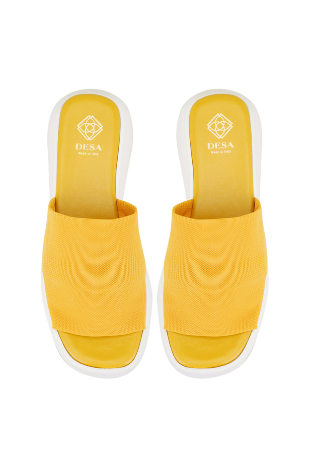 Kadın Sarı Platform Tabanlı Terlik - 4