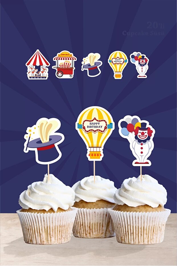 Amusement Park Birthday * Cupcake Decoration '20s