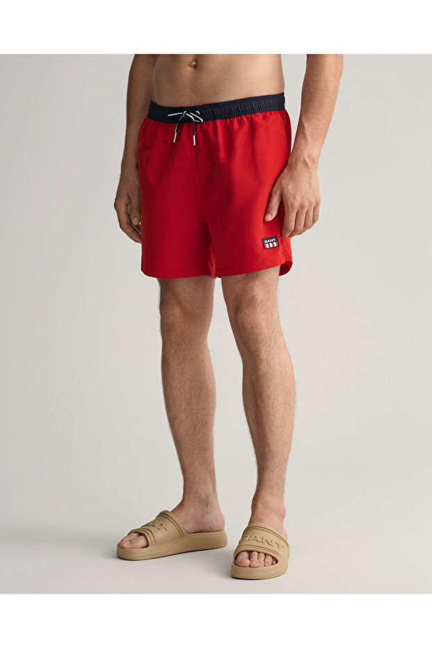 Erkek Kırmızı Mayo Şort - 2