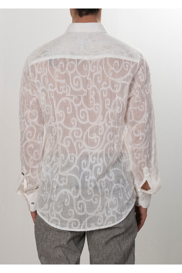 Transparan Beyaz Gömlek - 4