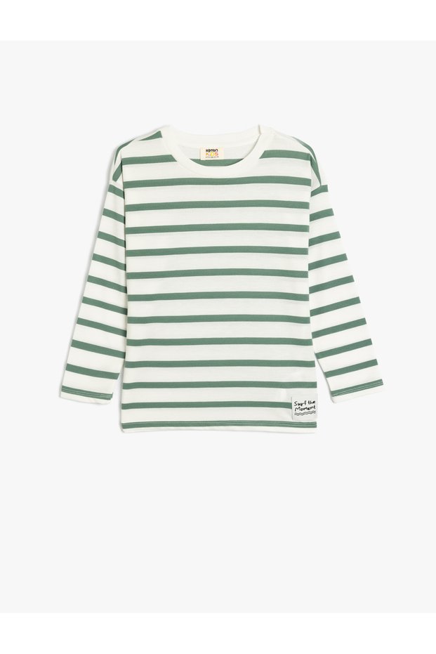 Long Sleeve T-Shirt Crew Neck Viscose Blend
