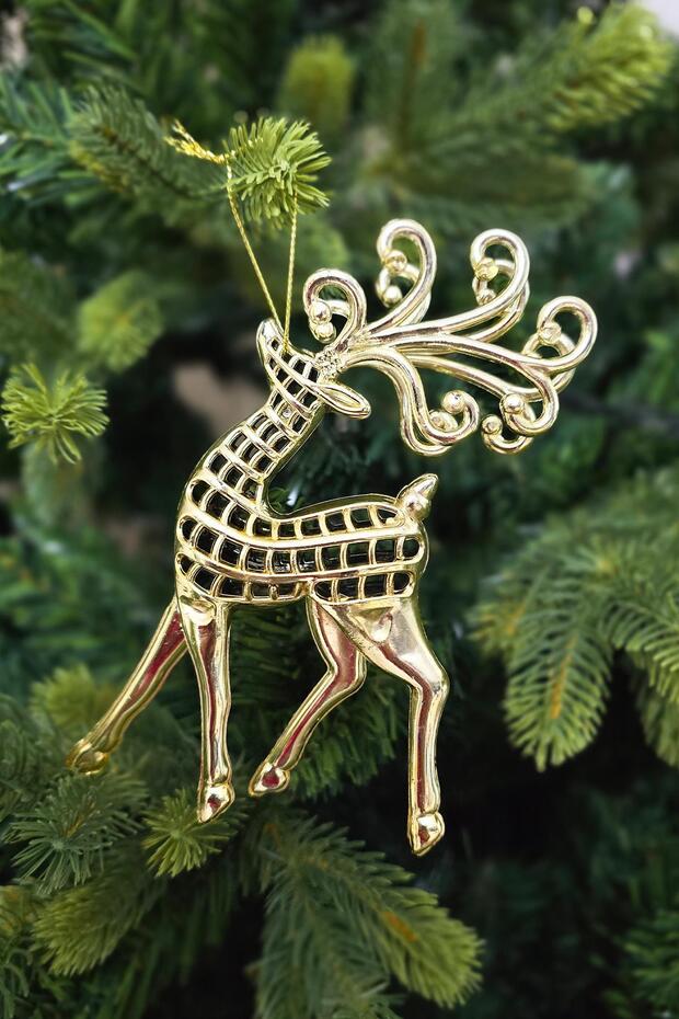 Golden Deer Christmas Tree Ornament - Luxury Single