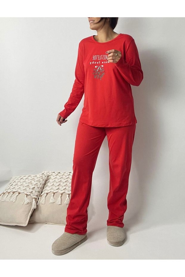 Women's Seasonal Cotton Fabric Pajama Suit