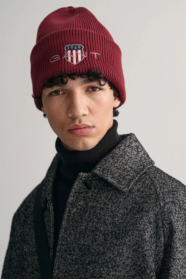 ARCHIVE SHIELD COTTON BEANIE - 1