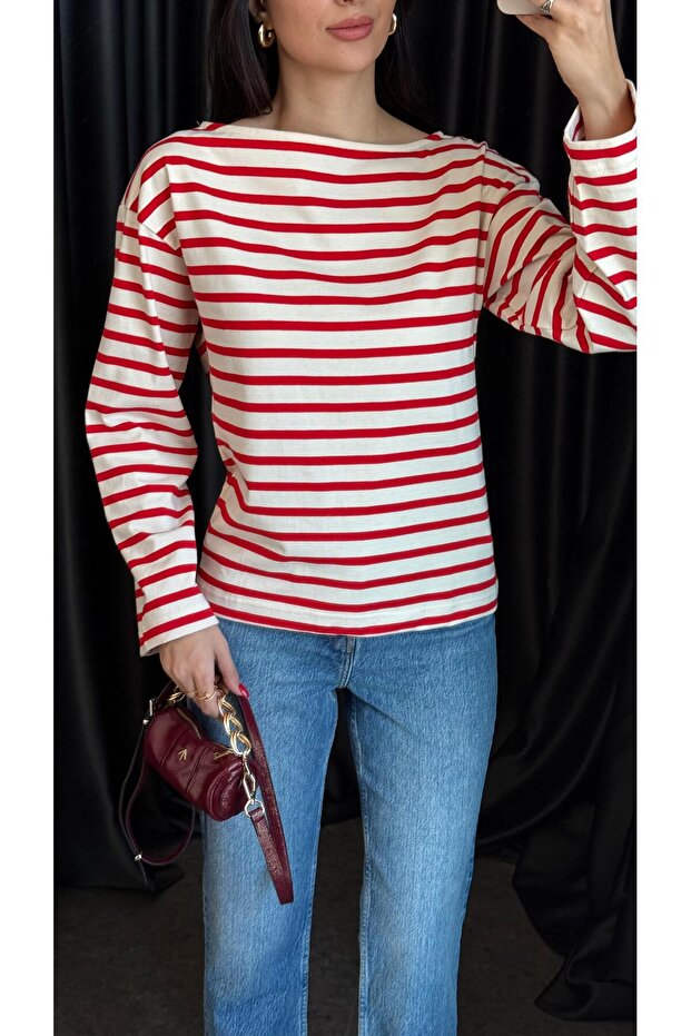 طوق قارب أحمر مخطط أساسي - 2