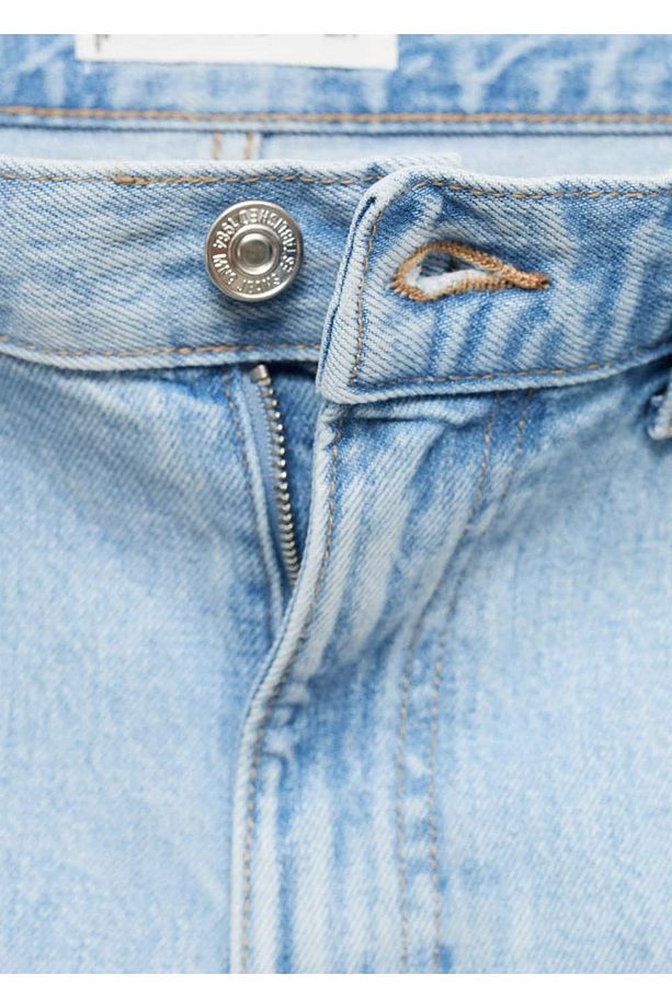 Yüksek belli denim şort - 6