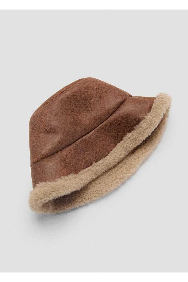 Kırpma yünlü bucket şapka - 3