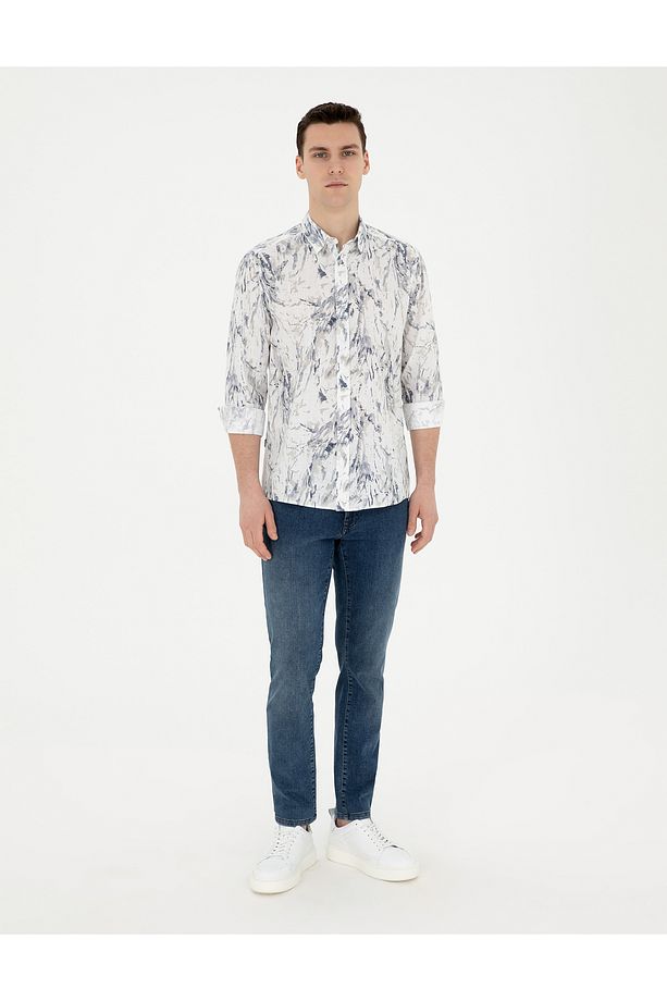 Açık Mavi Regular Fit Uzun Kollu Gömlek 50284239-VR095 - 4
