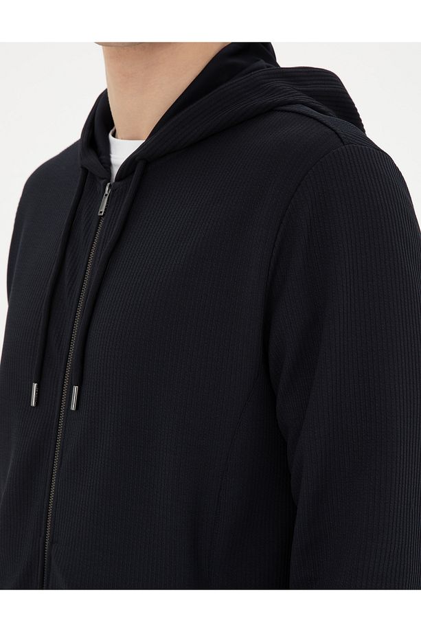 Lacivert Regular Fit Örme Hırka 50285212-VR033 - 7