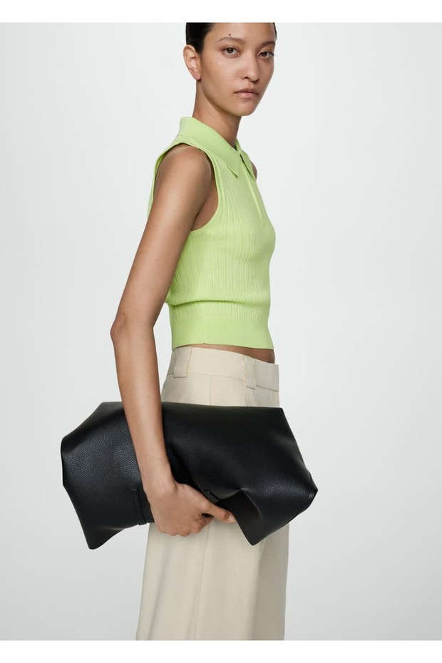 Fermuarlı ponte bluz - 1